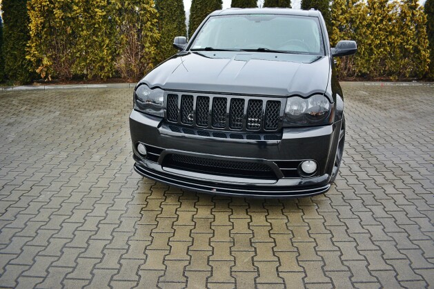 Cup Spoilerlippe Front Ansatz V.1 passend für JEEP GRAND CHEROKEE WK STR8 schwarz Hochglanz