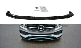 Cup Spoilerlippe Front Ansatz V.1 passend für Mercedes CLA C117 AMG-LINE FACELIFT schwarz Hochglanz