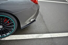 Heck Ansatz Flaps Diffusor passend für Mercedes CLA C117 AMG-LINE FACELIFT schwarz Hochglanz