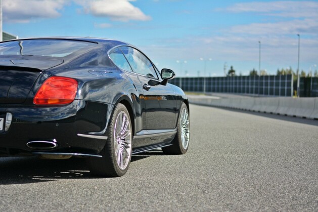 Seitenschweller Ansatz Cup Leisten passend für BENTLEY CONTINENTAL GT schwarz Hochglanz