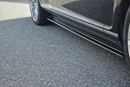 Seitenschweller Ansatz Cup Leisten passend für BENTLEY CONTINENTAL GT schwarz Hochglanz