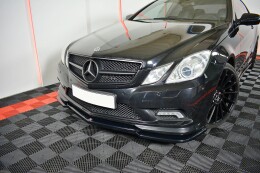 Cup Spoilerlippe Front Ansatz für Mercedes E-Klasse W207 Coupe AMG-Line schwarz Hochglanz