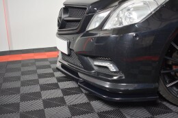 Cup Spoilerlippe Front Ansatz für Mercedes E-Klasse W207 Coupe AMG-Line schwarz Hochglanz