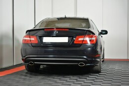Splitter / Heck Ansatz Diffusor passend für Mercedes-Benz E-Klasse W207 Coupe AMG-Line schwarz Hochglanz