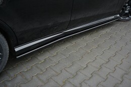 Seitenschweller Ansatz Cup Leisten für Mercedes E63 AMG W212  schwarz matt