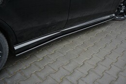 Seitenschweller Ansatz Cup Leisten für Mercedes-Benz E63 AMG W212  schwarz Hochglanz