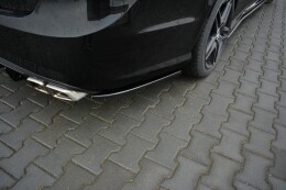 Heck Ansatz Flaps Diffusor passend für Mercedes E63 AMG W212 schwarz Hochglanz