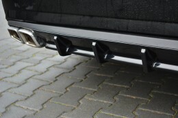 Heck Ansatz Diffusor passend für Mercedes E63 AMG W212 schwarz Hochglanz