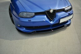 Street+ Spoilerlippe Front Ansatz V.1 passend für Alfa Romeo 156 GTA schwarz Hochglanz