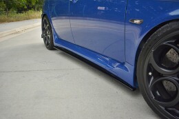 Seitenschweller Ansatz Cup Leisten für ALFA ROMEO 156 GTA  schwarz matt