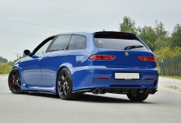 Heck Ansatz Flaps Diffusor passend für ALFA ROMEO 156 GTA SW schwarz Hochglanz