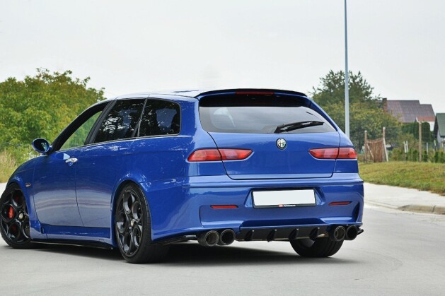 Heck Spoiler Aufsatz Abrisskante passend für ALFA ROMEO 156 GTA SW schwarz Hochglanz
