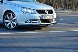 Cup Spoilerlippe Front Ansatz V.1 für VW EOS schwarz Hochglanz