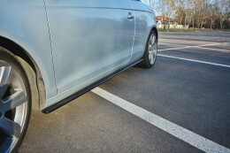 Seitenschweller Ansatz Cup Leisten passend für VW EOS schwarz Hochglanz