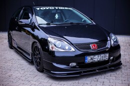 Street+ Spoilerlippe Front Ansatz V.1 passend für Honda Civic EP3 (MK7) TYPE-R/S FL schwarz Hochglanz