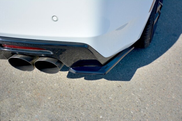 Heck Ansatz Flaps Diffusor passend für CHEVROLET CAMARO 6TH-GEN. PHASE-I 2SS COUPE schwarz Hochglanz