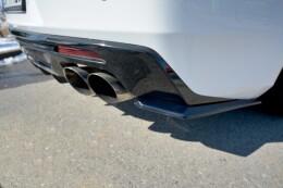 Heck Ansatz Flaps Diffusor passend für CHEVROLET CAMARO 6TH-GEN. PHASE-I 2SS COUPE schwarz Hochglanz