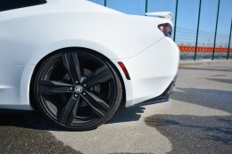 Heck Ansatz Flaps Diffusor passend für CHEVROLET CAMARO 6TH-GEN. PHASE-I 2SS COUPE schwarz Hochglanz