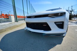 Cup Spoilerlippe Front Ansatz V.1 passend für CHEVROLET CAMARO 6TH-GEN. PHASE-I 2SS COUPE schwarz Hochglanz