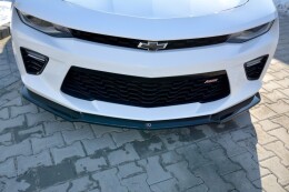 Cup Spoilerlippe Front Ansatz V.2 für CHEVROLET CAMARO 6TH-GEN. PHASE-I 2SS COUPE schwarz Hochglanz