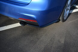 Heck Ansatz Flaps Diffusor passend für BMW 3er M-Paket F30 schwarz Hochglanz