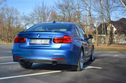Heck Ansatz Flaps Diffusor passend für BMW 3er M-Paket F30 schwarz Hochglanz