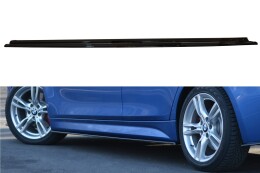 Seitenschweller Ansatz Cup Leisten passend für BMW 3er M-Paket F30 schwarz Hochglanz
