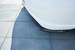 Heck Ansatz Flaps Diffusor passend für PORSCHE CAYMAN S 987C schwarz Hochglanz