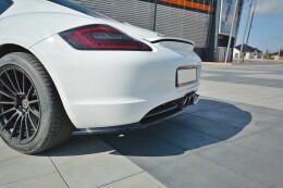 Heck Ansatz Flaps Diffusor passend für PORSCHE CAYMAN S 987C schwarz Hochglanz