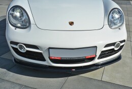 Cup Spoilerlippe Front Ansatz V.2 passend für PORSCHE CAYMAN S 987C schwarz Hochglanz