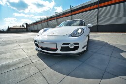 Cup Spoilerlippe Front Ansatz V.2 passend für PORSCHE CAYMAN S 987C schwarz Hochglanz