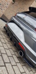 Heck Ansatz Diffusor für VOLKSWAGEN SCIROCCO MK.3 R FACELIFT schwarz Hochglanz
