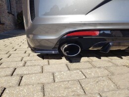 Heck Ansatz Flaps Diffusor für VW SCIROCCO MK.3 R FACELIFT schwarz Hochglanz