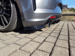 Heck Ansatz Flaps Diffusor passend für VW SCIROCCO MK.3 R FACELIFT schwarz Hochglanz