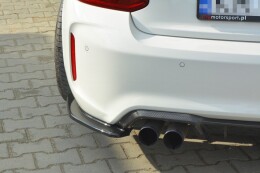 Heck Ansatz Flaps Diffusor passend für BMW M2 (F87) COUPÉ schwarz Hochglanz