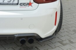 Heck Ansatz Flaps Diffusor passend für BMW M2 (F87) COUPÉ schwarz Hochglanz