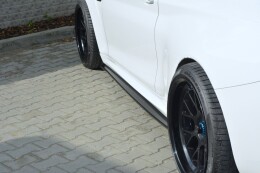 Seitenschweller Ansatz Cup Leisten für BMW M2 F87 Coupe schwarz Hochglanz