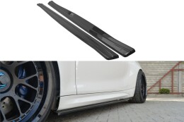 Seitenschweller Ansatz Cup Leisten passend für BMW M2 F87 COUPÉ schwarz Hochglanz