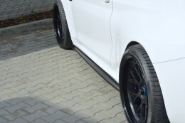Seitenschweller Ansatz Cup Leisten passend für BMW M2 F87 COUPÉ schwarz Hochglanz