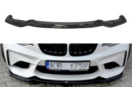 Cup Spoilerlippe Front Ansatz für BMW M2 (F87) Coupe schwarz Hochglanz