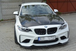 Cup Spoilerlippe Front Ansatz passend für BMW M2 (F87) COUPÉ schwarz Hochglanz