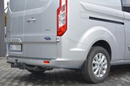 Heck Ansatz Flaps Diffusor passend für Ford Transit Custom Mk1 FL schwarz Hochglanz