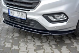 Cup Spoilerlippe Front Ansatz V.1 passend für Ford Transit Custom Mk1 Facelift / Tourneo Custom Mk1 Facelift schwarz Hochglanz