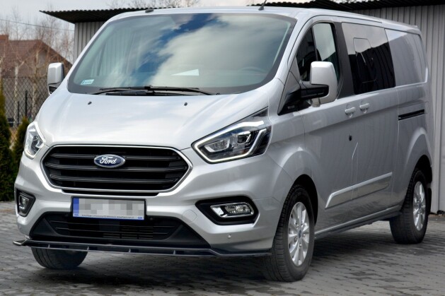 Seitenschweller Ansatz Cup Leisten passend für Ford Transit Custom Mk1 FL schwarz Hochglanz