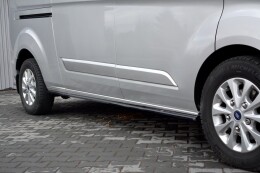 Seitenschweller Ansatz Cup Leisten passend für Ford Transit Custom Mk1 FL schwarz Hochglanz