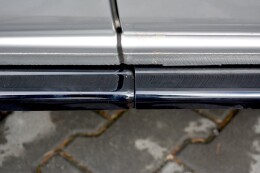 Seitenschweller Ansatz Cup Leisten passend für Ford Transit Custom Mk1 FL schwarz Hochglanz