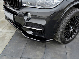 Cup Spoilerlippe Front Ansatz V.1 für BMW X5 F15 M50d schwarz Hochglanz