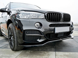 Cup Spoilerlippe Front Ansatz V.1 passend für BMW X5 F15 M Paket schwarz Hochglanz