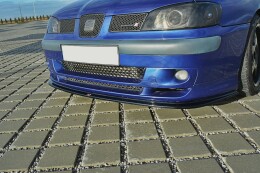 Cup Spoilerlippe Front Ansatz V.1 passend für SEAT IBIZA MK2 FACELIFT CUPRA schwarz Hochglanz