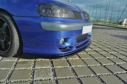 Street+ Spoilerlippe Front Ansatz V.1 passend für Seat Ibiza MK2 FL CUPRA schwarz Hochglanz